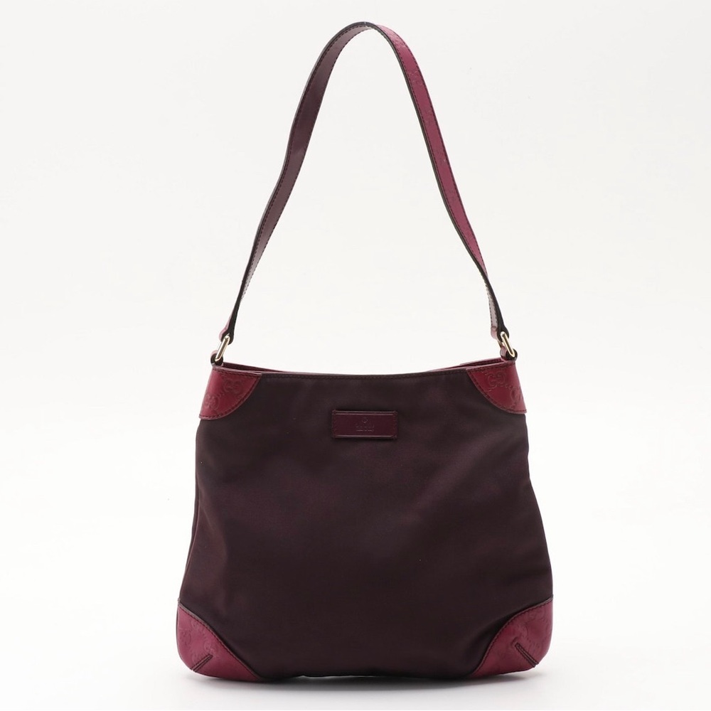 Gucci Magenta GG Guccissima Signature Nylon Hobo